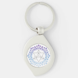 Porte-clés Mandala Merkaba Yoga spirituel