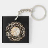 Porte-clés Mandala or et argent (Dos)