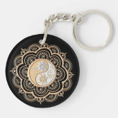 Porte-clés Mandala or et argent (Dos)