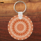 Porte-clés Mandala orange. (Recto)