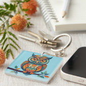 Porte-clés Mandala Owl (Devant Droit)