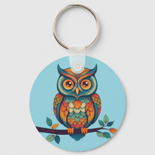 Porte-clés Mandala Owl