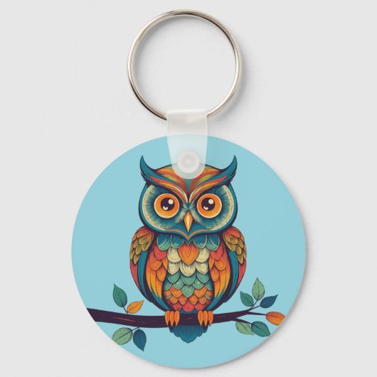Porte-clés Mandala Owl (Recto)