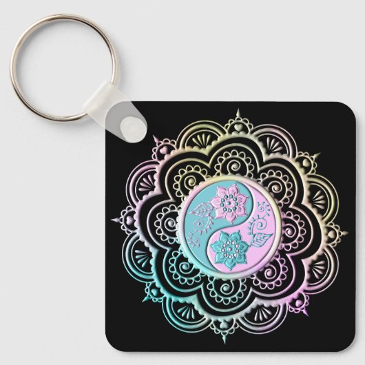 Porte-clés Mandala Pastel (Recto)