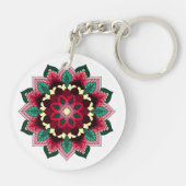 Porte-clés Mandala Pattern 02 in deep pink (Dos)