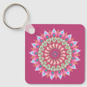 Porte-clés Mandala Porte - clé Rose, Vert Et Bleu (Recto)