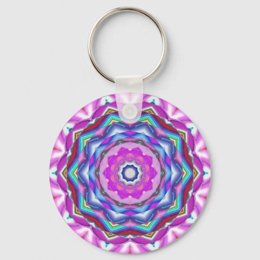 Porte-clés Mandala rose (Recto)
