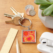 Mandala superposé orange rose jaune