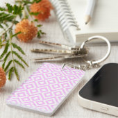 Porte-clés Mander rose et blanc (Devant droit)