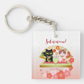 Porte-clés Maneki Neko Lucky Carré (Devant)