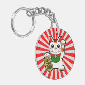 Porte-clés Maneki Neko : Lucky Cat japonais (Devant gauche)