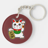 Porte-clés Maneki Neko : Lucky Cat japonais (Dos)