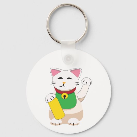 Porte-clés Maneki Neko ou Chat qui Invite (Recto)