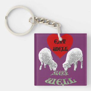 Porte-clés Mange bien pour bien dormir.
