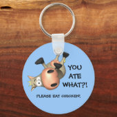 Porte-clés Mange du poulet, s'il te plaît ! (Recto)