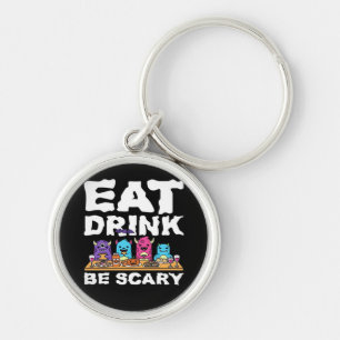 Porte-clés Manger Boire Être Effrayant Créatif Halloween Mons