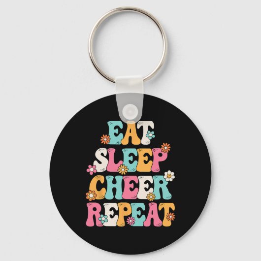 Porte-clés Manger Dormir Acclamer Répéter Cheerleader Cheerle (Recto)