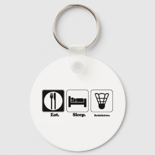 Porte-clés manger dormir badminton