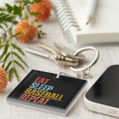 PORTE-CLÉS MANGER DORMIR BASEBALL RÉPÉTER (Devant Droit)