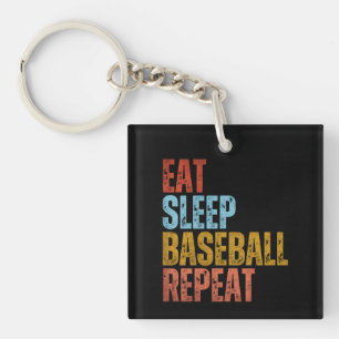 PORTE-CLÉS MANGER DORMIR BASEBALL RÉPÉTER