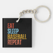 PORTE-CLÉS MANGER DORMIR BASEBALL RÉPÉTER (Dos)