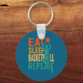 Porte-clés Manger dormir basket-ball répéter (Recto)