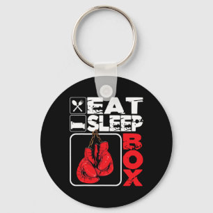 Porte-clés Manger Dormir Boxe - Amateur de Boxe Gym Boxeur Ki