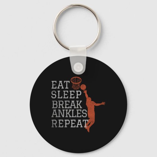 Porte-clés Manger Dormir Casser les Chevilles Répéter Squelet (Recto)
