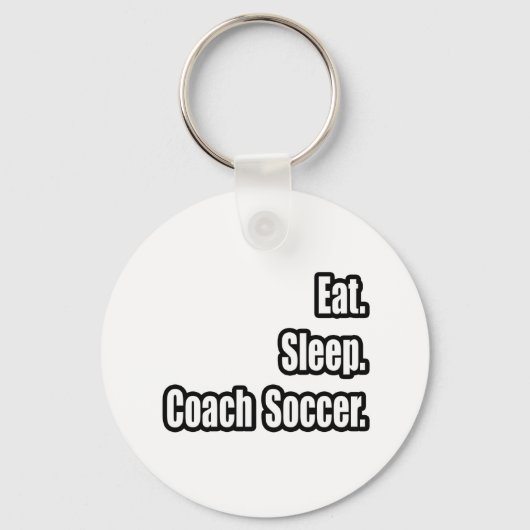 Porte-clés Manger. Dormir. Coach Soccer. (Recto)