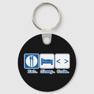 Porte-clés manger dormir coder (html)