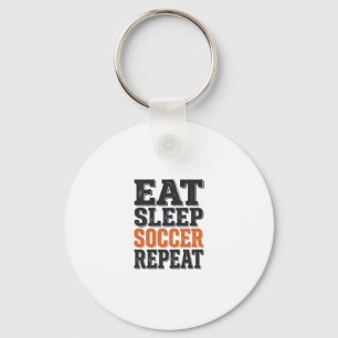 Porte-clés Manger Dormir Football Répéter Chemise Vintage Typ