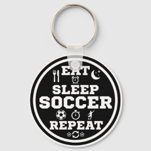 Porte-clés Manger Dormir Football Répéter Citation