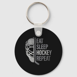 Porte-clés Manger Dormir Hockey Répéter Drôles Joueurs de Hoc