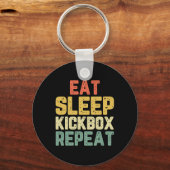Porte-clés Manger Dormir Kickbox Répéter Kickboxing Kick Boxi (Recto)