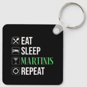 Porte-clés Manger. Dormir. Martinis. Répéter. (Dos)