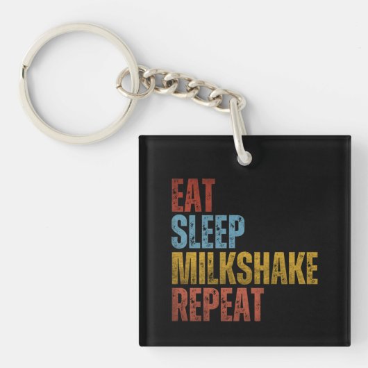 PORTE-CLÉS MANGER DORMIR MILKSHAKE RÉPÉTER (Devant)
