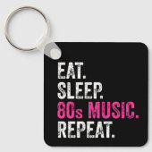 Porte-clés Manger Dormir Musique 80 Répéter (Recto)