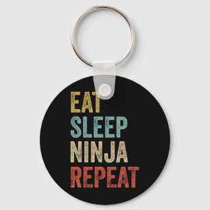Porte-clés Manger Dormir Ninja Répéter Drôle Karaté Tenue Nin