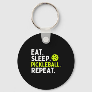 Porte-clés Manger dormir pickleball répéter drôle amateur de