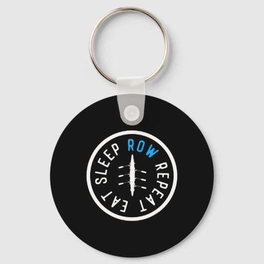 Porte-clés Manger Dormir Ramer Répéter Équipage Équipe D'avir (Recto)