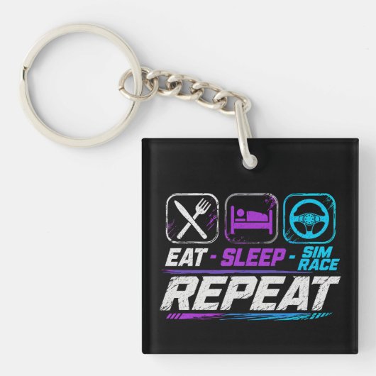 Porte-clés Manger dormir sim course répéter pour les fans de (Devant)