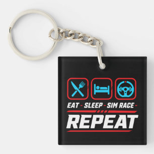 Porte-clés Manger dormir sim course répéter pour les fans de