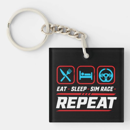 Porte-clés Manger dormir sim course répéter pour les fans de (Devant)