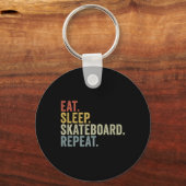 Porte-clés Manger Dormir Skateboard Répéter Drôle de Skateboa (Recto)