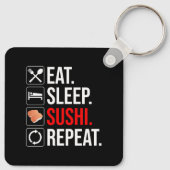 Porte-clés Manger. Dormir. Sushi. Répéter (Dos)