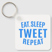 Porte-clés Manger Dormir Tweeter Répéter (Recto)