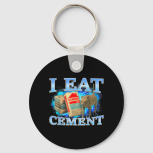Porte-clés Manger du ciment Mème de chat drôle Chats drôlemen