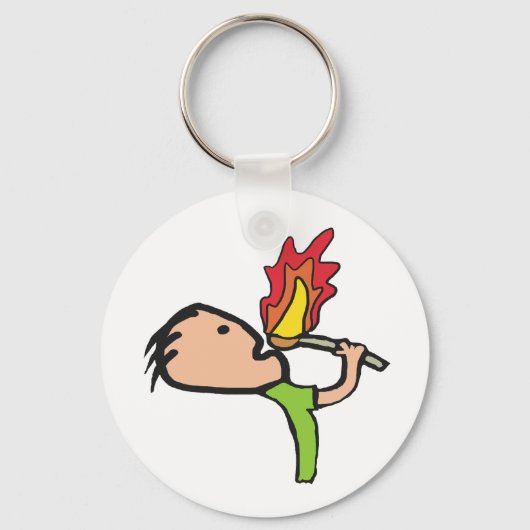 Porte-clés Manger du feu (Recto)