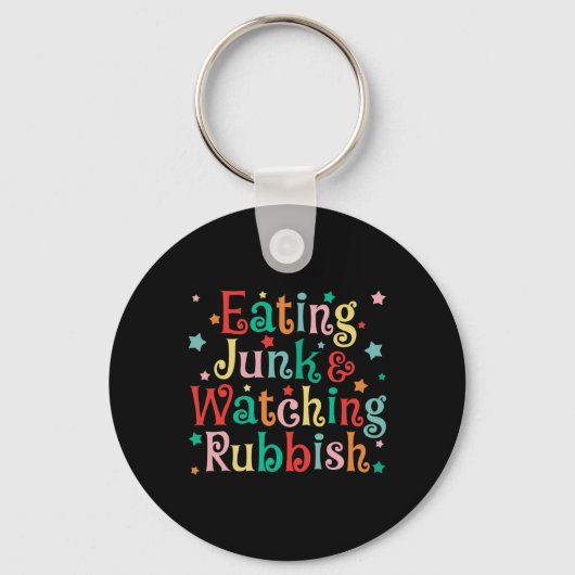 Porte-clés Manger Junk Xmas Nourriture Et Regarder Rubbbish N (Recto)