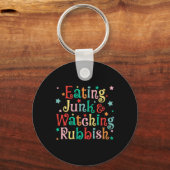 Porte-clés Manger Junk Xmas Nourriture Et Regarder Rubbbish N (Recto)